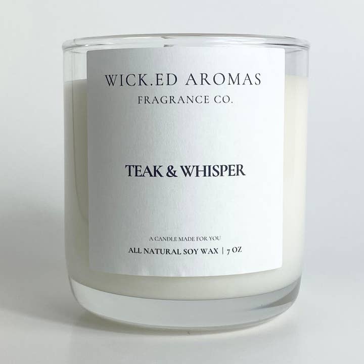 Teak & Whisper per la vendita all'ingrosso da parte di Wick.ed Aromas