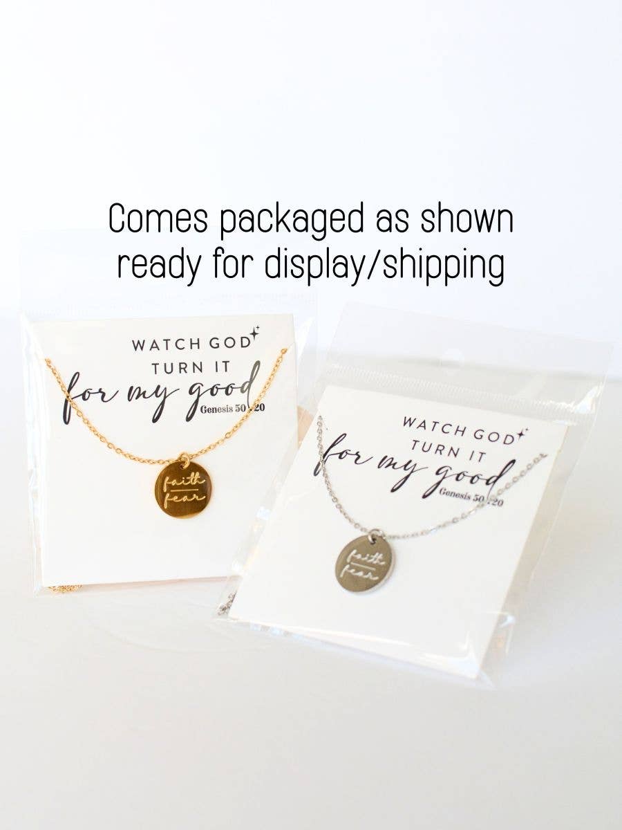 Two and Crew - Faith Based Jewelry & Gifts - Wholesale Pendant/Charm Necklace - Faith Over Fear Necklace – Christian Bible Scripture Jewelry9