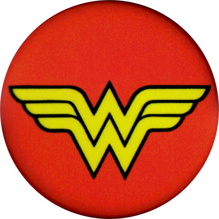 Pin-on Button - 1.25 Inch - Wonder Woman - Logo for wholesale by Square Deal Recordings & Supplies
