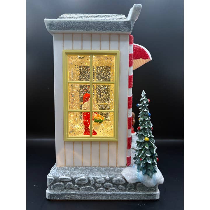 BLUE STAR B.V. - Wholesale Christmas Decoration - Christmas Candy Shop LED Scene with Santa & Children, Music3