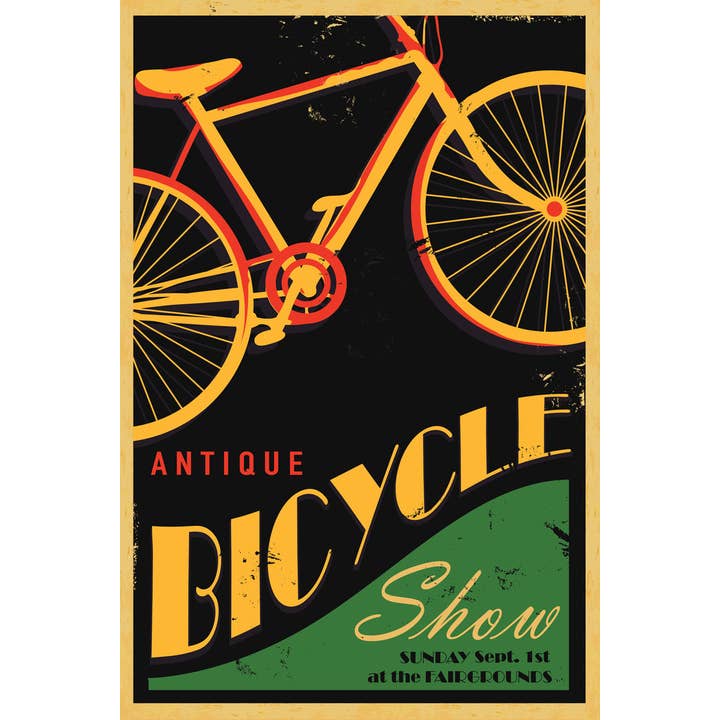 Antik cykel Cool Vægdekoration Kunsttryk Plakat designskabelon Plakat for engroshandel hos Gotham Gifts