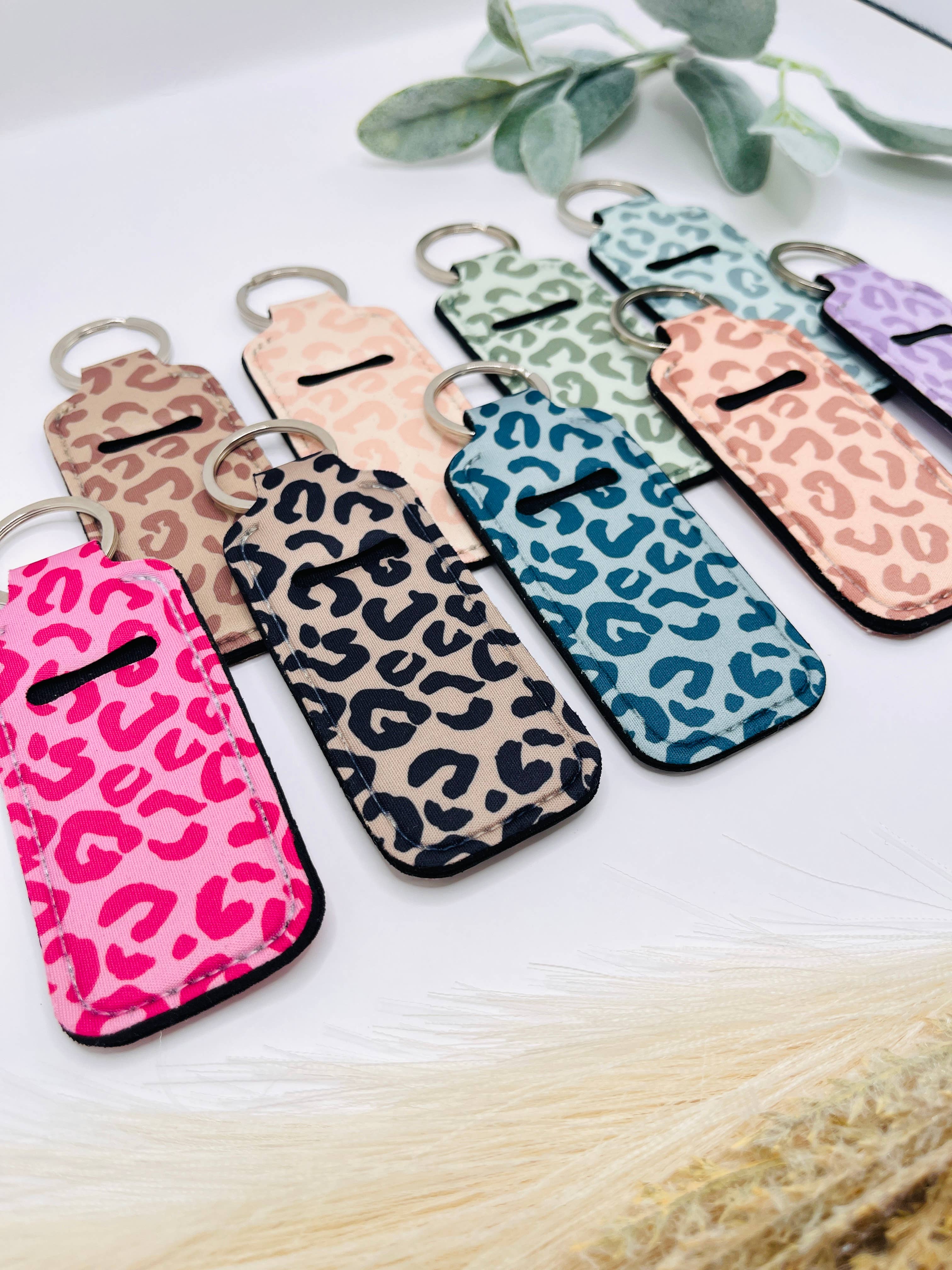 MarissaDDesigns – wholesale Keychain – Women's – Cheetah Chapstick Holder Keychain | Trendy Accessory 5