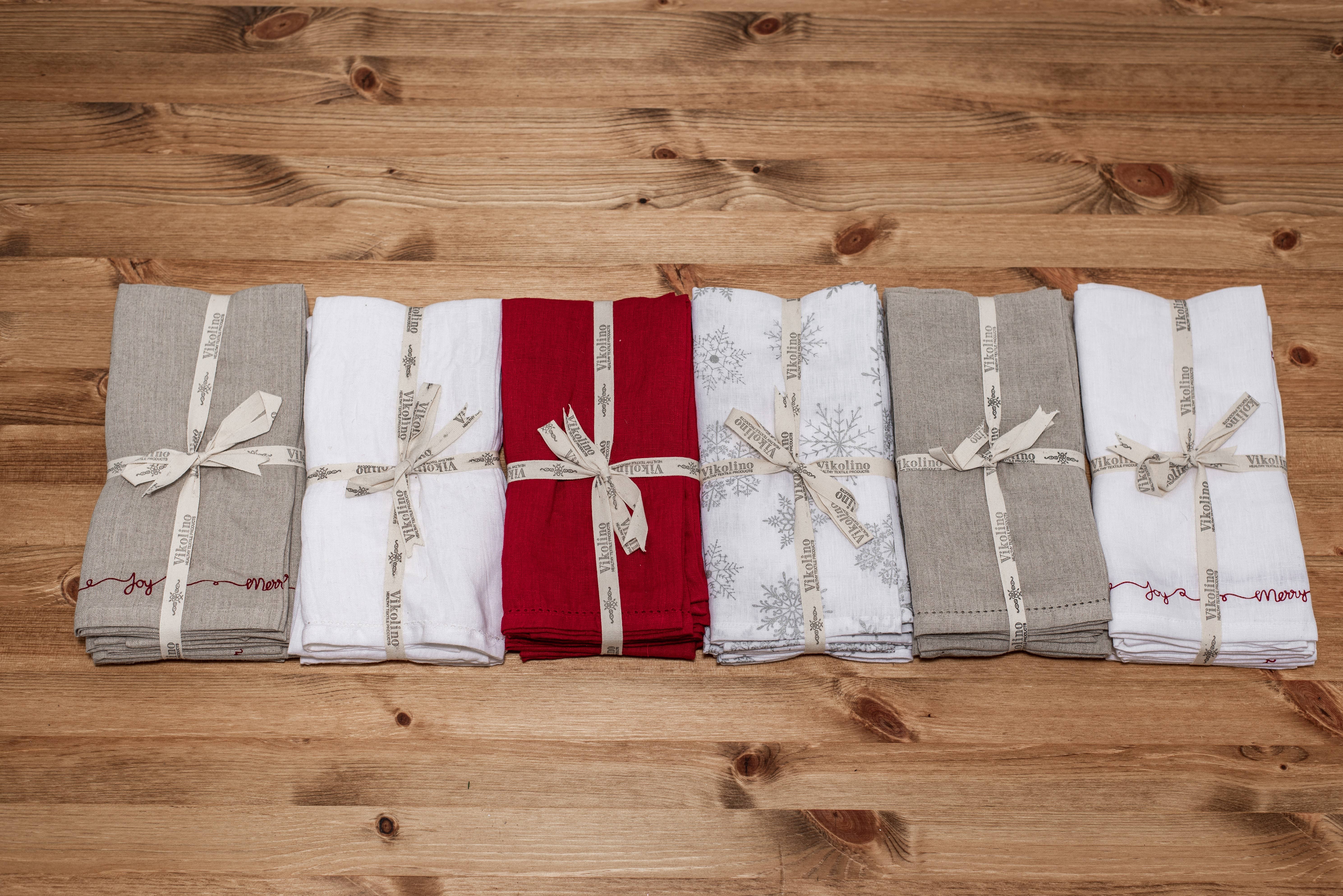 VIKOLINO - Wholesale Dinner & Cloth Napkin - Christmas Napkins, set of 4(20" x 20")4