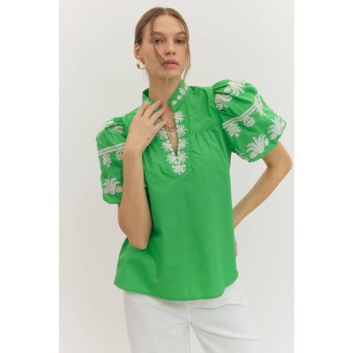 Top de punto sólido con cuello en V y banda. para venta al por mayor de STYLE USA