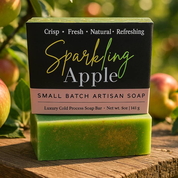 Sparkling Apple Bar Soap for wholesale by DeShawn Marie Soap Boutique