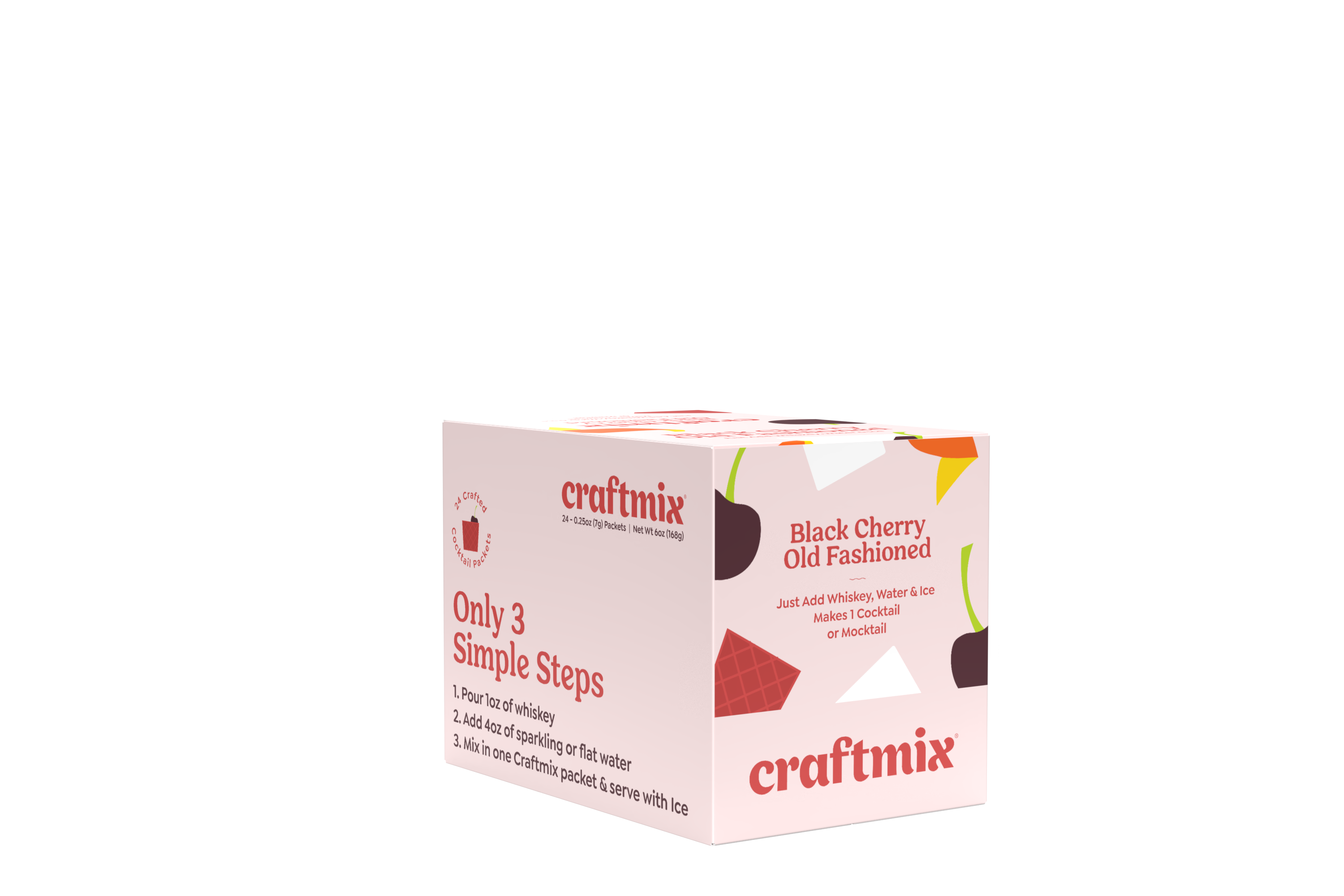 Craftmix - Wholesale Cocktail Mix/Syrup - Black Cherry Old Fashioned Cocktail Mixer - 24ct Caddy6