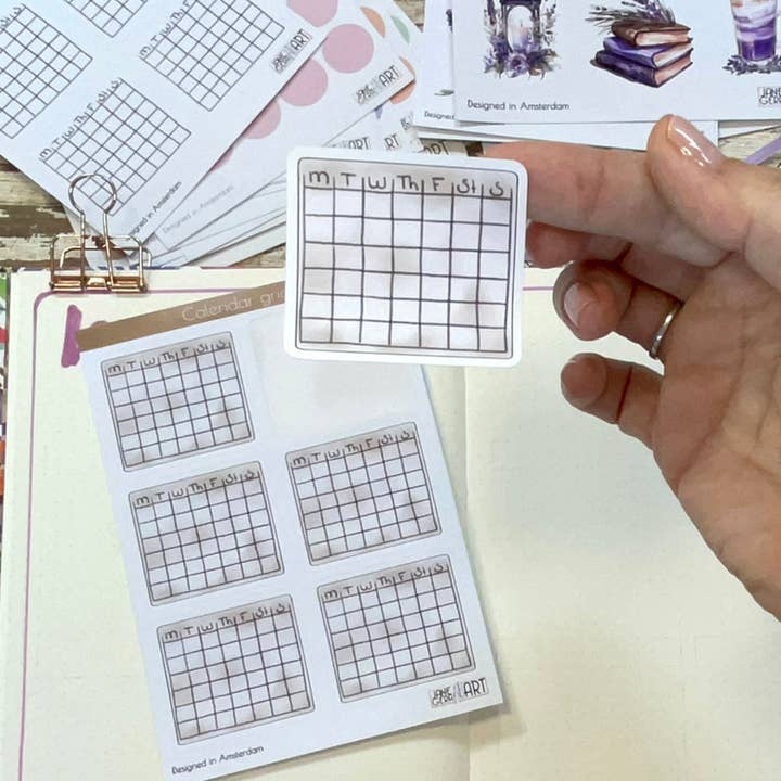 Art Bujo Boutique - Wholesale Sticker - Blank calendar grid planner stickers4