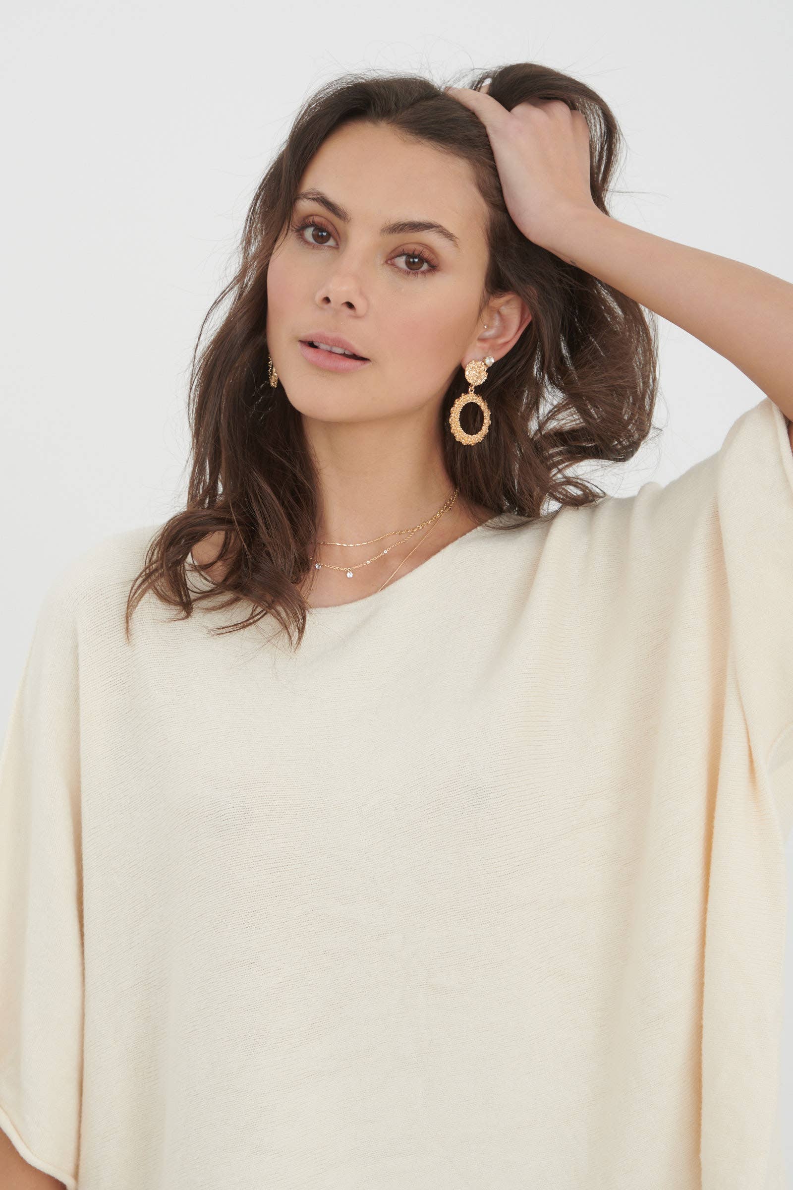 ORNELLA PARIS - Wholesale Knit Sweater - Women's - Solid round neck sweater LEL-P222819