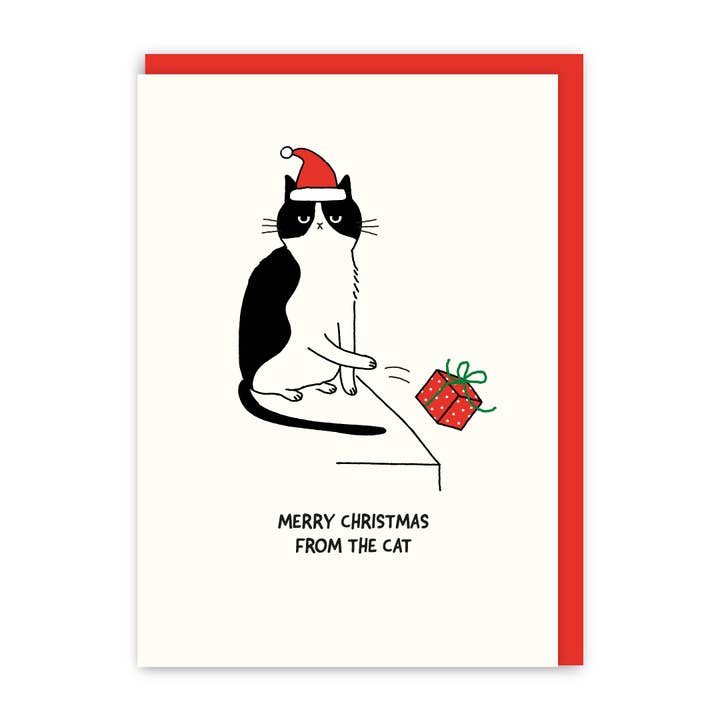 Natal do Gato Cartão de Natal por atacado de In Real Life