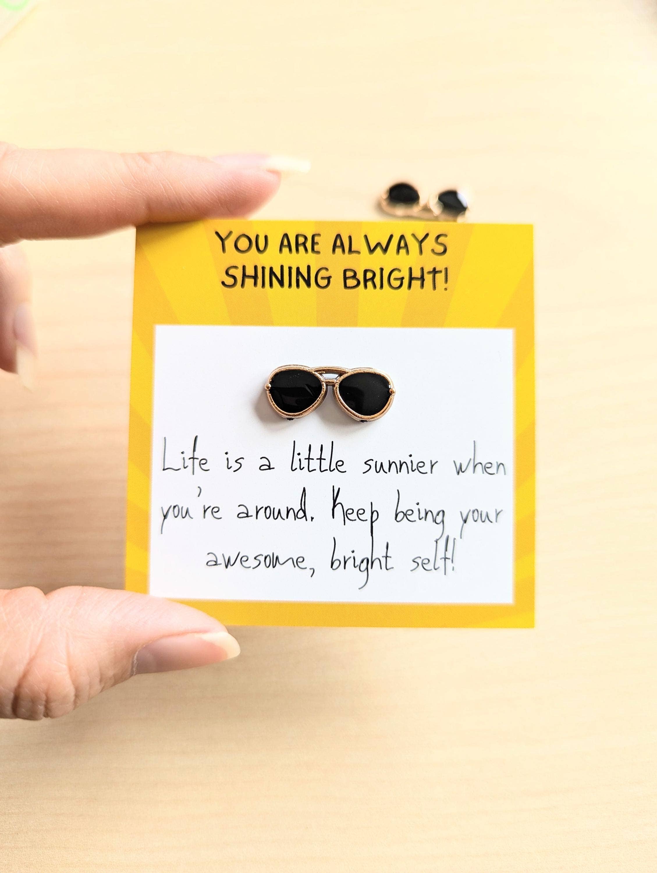 Uplifted Ink – wholesale Everyday greeting card – Mini Card with Sunglasses Figurine - Encouragement Gift2