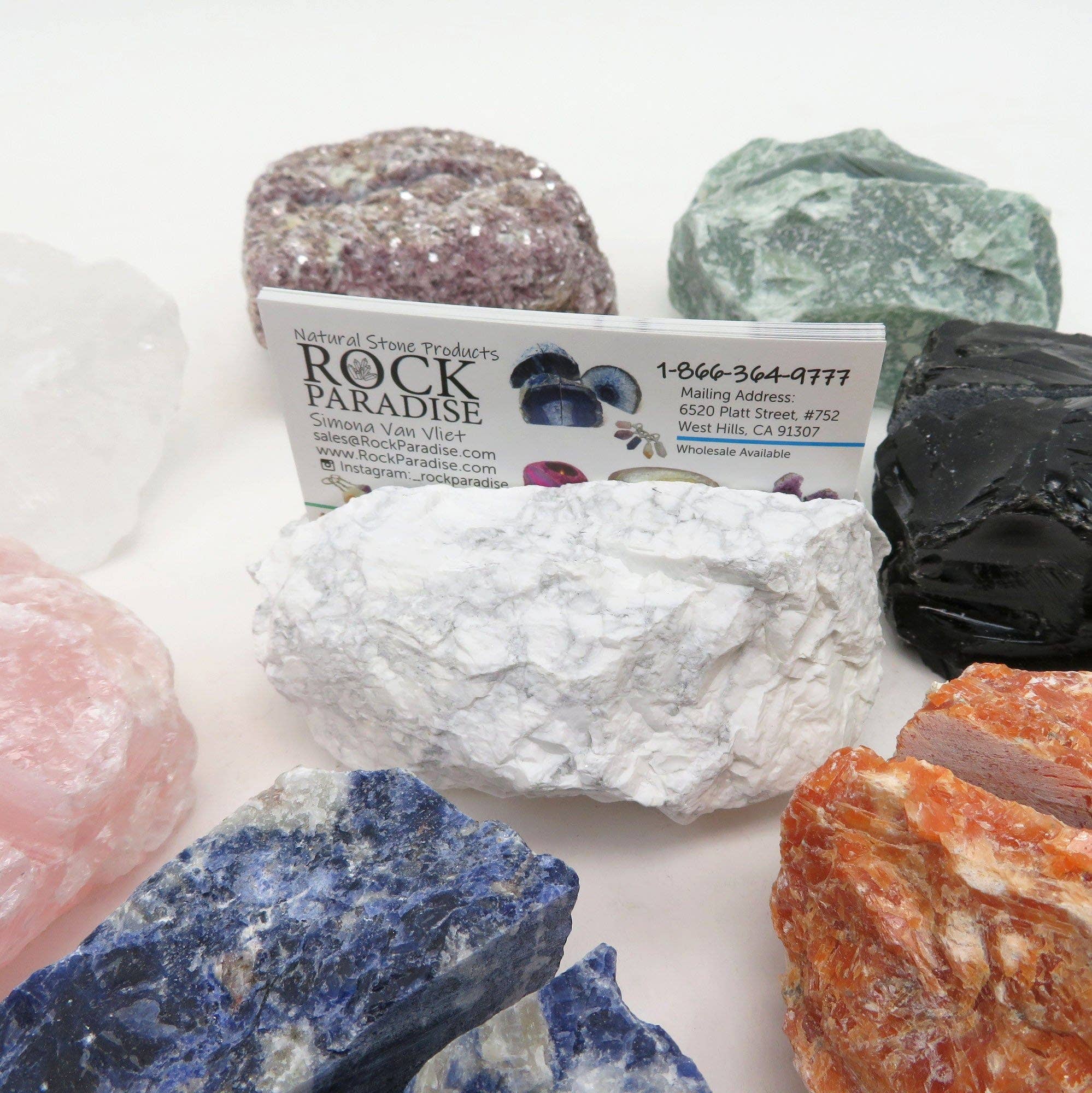 Rock Paradise - Wholesale Business Card Holder - Natural Stone Crystal Business Card Holder - Large7