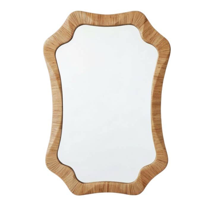 MIR100 Rattan Mirror 24" x 1.25"x 34.5" PK 1 for wholesale by Myrians Home Decor