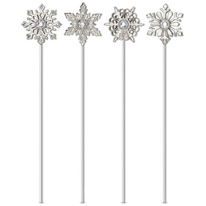 Silver Plated Cocktail Stirrers Set of 4 #93-225 for wholesale by IWA Wine Accessories