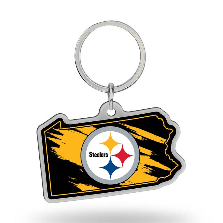 Porte-clés en forme de l'État des Pittsburgh Steelers pour la vente par Rico Industries