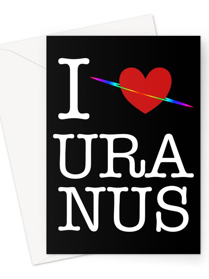 Uranus Greeting Card for wholesale by Unapologaytic