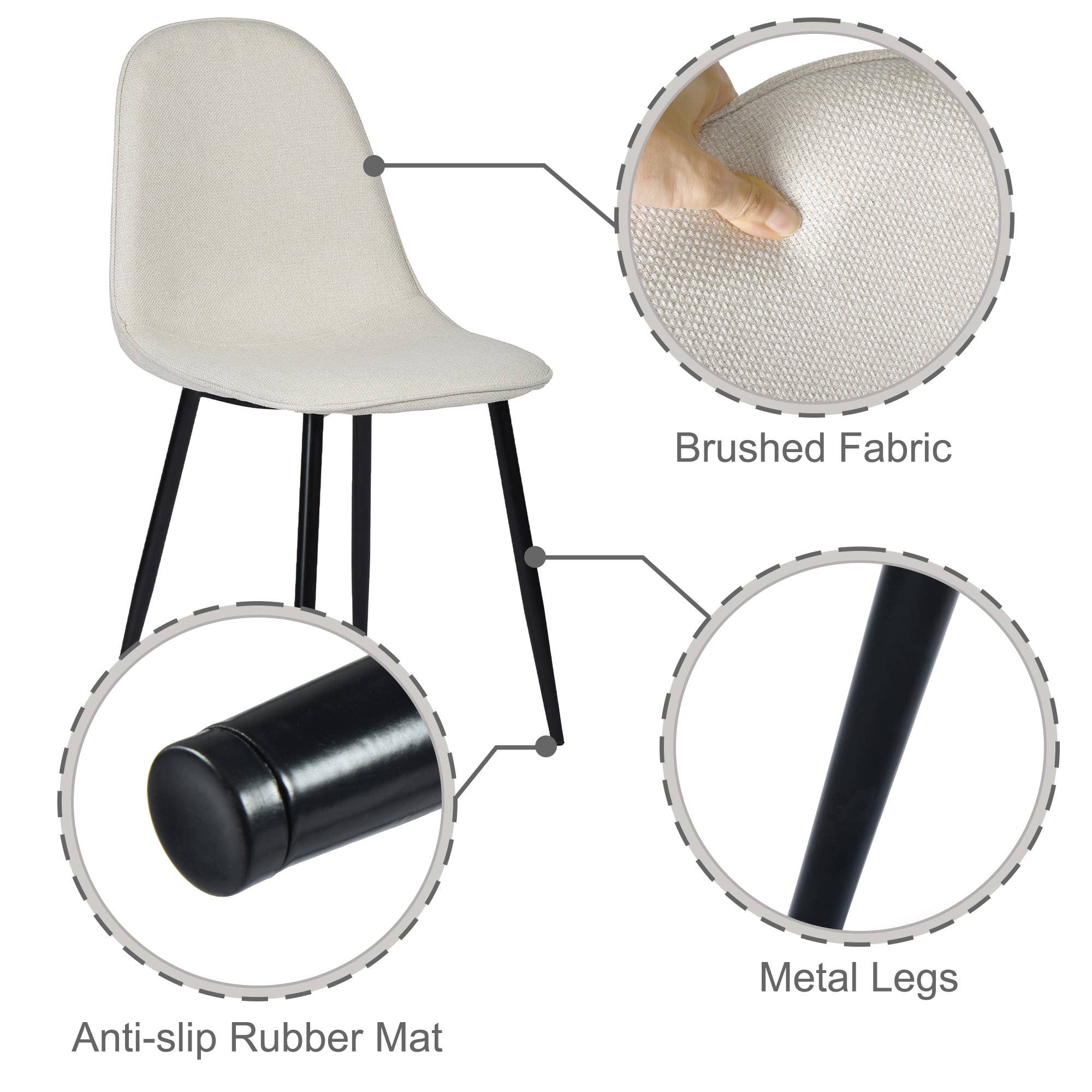 39F Inc. - Wholesale Patio Set - 5-Piece Round Dining Set-Clift Table with 4 Charlton Chairs8