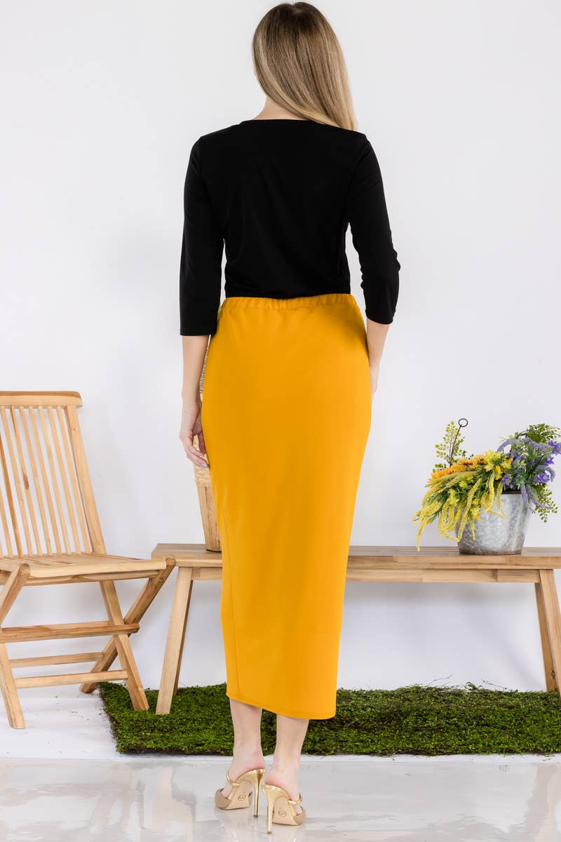 Celeste Clothing - Wholesale Skirt - Women's - CLASSSIC LONG PENCIL SKIRT IN MISSY & PLUS SIZE -CS2377026