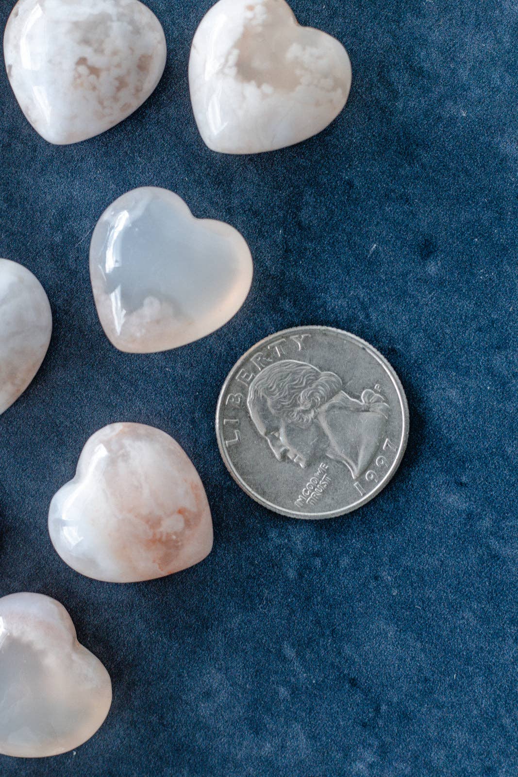 Selene Stone - Wholesale Spiritual Stone/Crystal - Flower Agate Extra Small Heart4