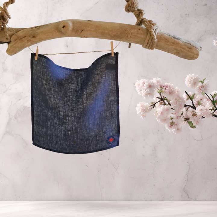 SEASIDE NAVY Leinenservietten, 4er-Set, bestickt, Stapel 10 für den Großhandel von Kisses mon chéri