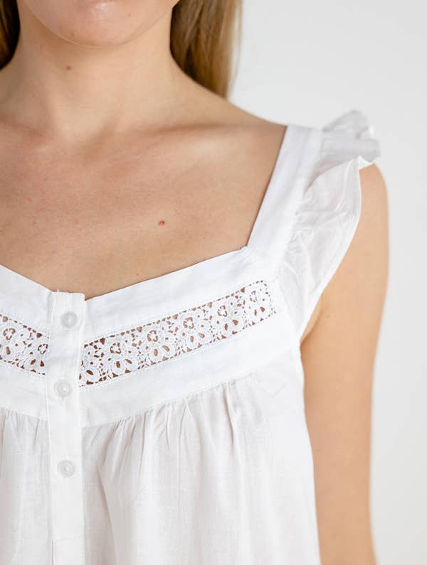 April White Cotton Nightgown