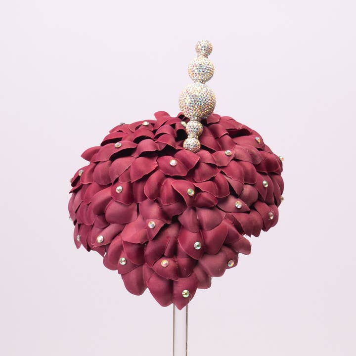 KaKyCo - Wholesale Fascinator hat – Women's - Rose petals coving entire hat w/hat pin on one side | AJ869S1