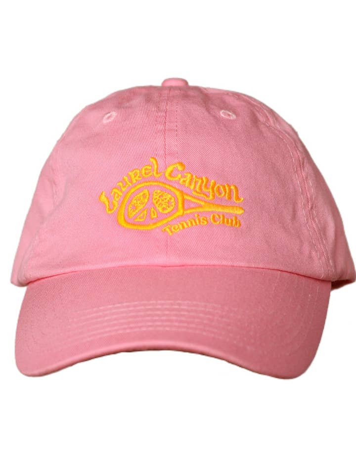 Unisex Laurel Canyon Tennis Club Embroidered Cotton Tennis Hat in Pink Floyd for wholesale by Laurel Canyon Tennis Club