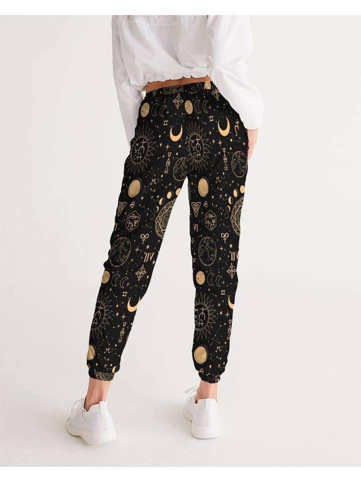 Raiana's Vibes - Wholesale Athletic Sweatpants/Joggers - Women's - Celestial Print Joggers Women, Womens Track Pants, Festival Clothing, Trendy Joggers, Womens Trousers, Trippy Mushroom Pants, Rave Outfit4