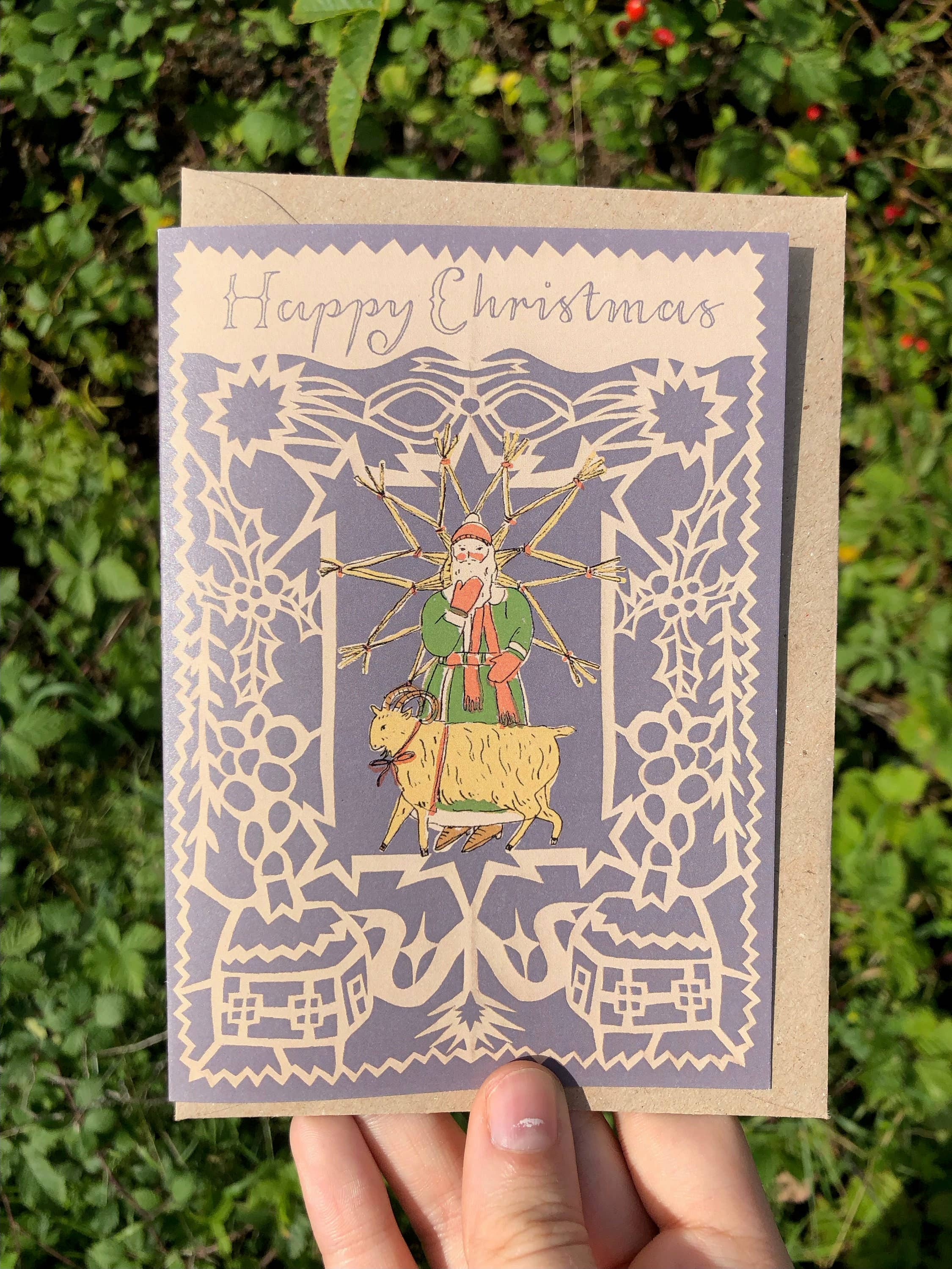 Tulips and Heather - Wholesale Christmas Card - Folk Art Christmas/ Yule/ Winter/ Solstice Greeting Cards5