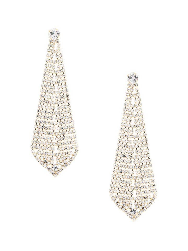 Orecchino pendente con chandelier di strass 27697 per la vendita all'ingrosso da parte di anbfashion