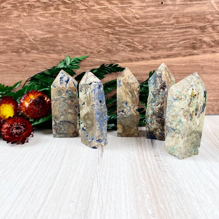 Ewelina Pas Jewelry - Wholesale Spiritual Stone/Crystal - 2.5-3inch Azurite Polished Raw Tower