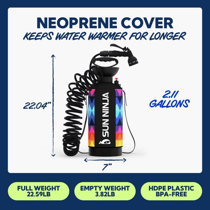 Sun Ninja - Wholesale Beach Accessories - Portable Shower - 2.1 Gallon2