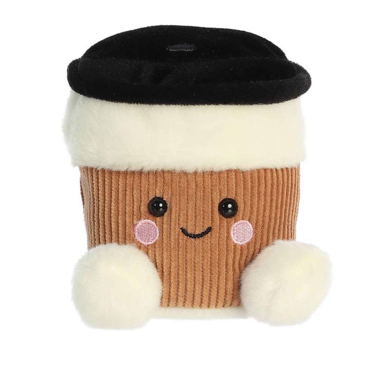 5" Plush Coffee Cup Palm Pal Stuffed Animal for wholesale by The Honey Den