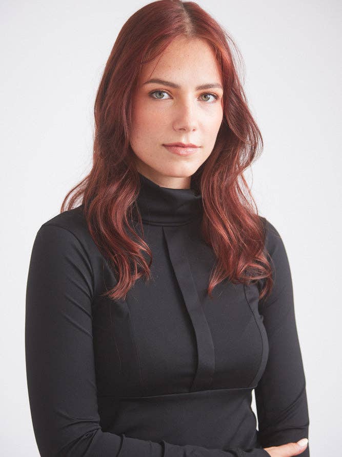 Solid Citizen Equestrian - Wholesale T-Shirt - Women's - Haley | UV Base-layer | Riding top | Turtleneck Sun-shirt | Black9