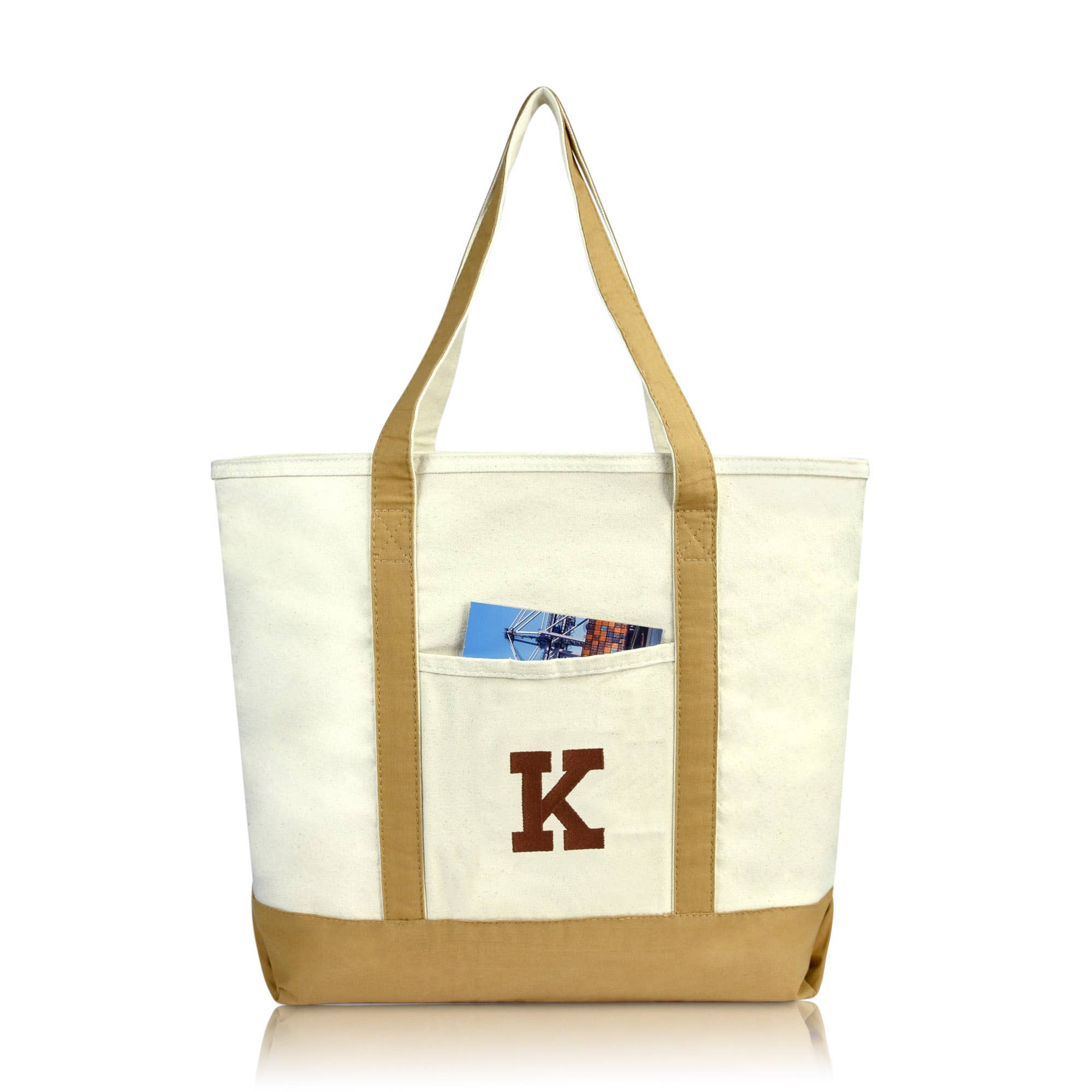 Dalix – wholesale Bärkasse - Dam – DALIX Initial Shoppingväska Personlig Blixtlås Top Letter - K16