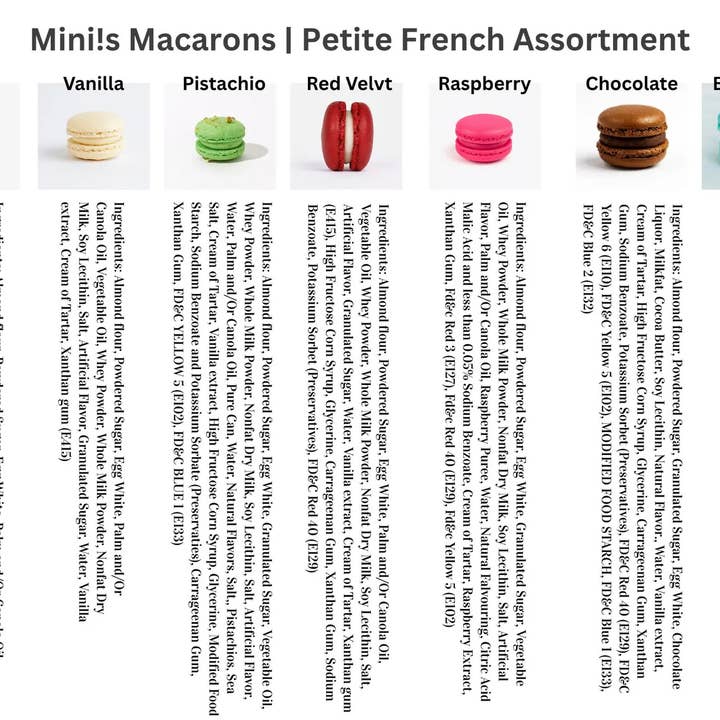 macaron centrale - Wholesale Cookie - Mini!s Macarons – 49-Pack Petite French Assortment1