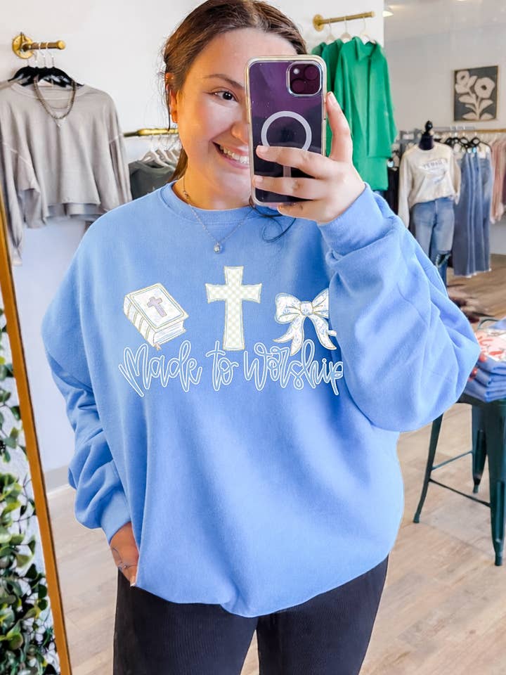 Made To Worship Tee + Sweatshirt for wholesale by Shop Hal Wholesale