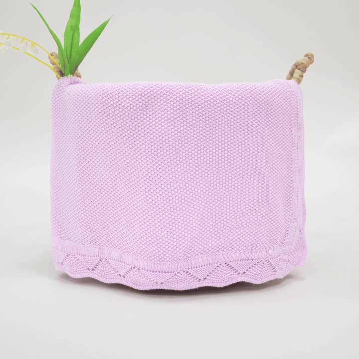 SwaddleAn - Wholesale Milestone Blanket - Kids & Baby - Heirloom Lacing Baby Blanket - 100% Cotton3