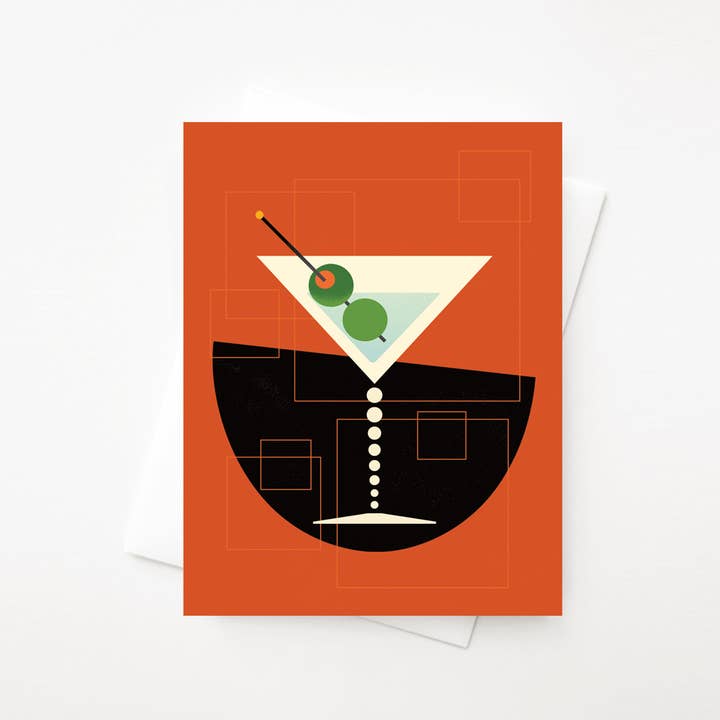 Martini-kort for engroshandel hos Amber Leaders Designs