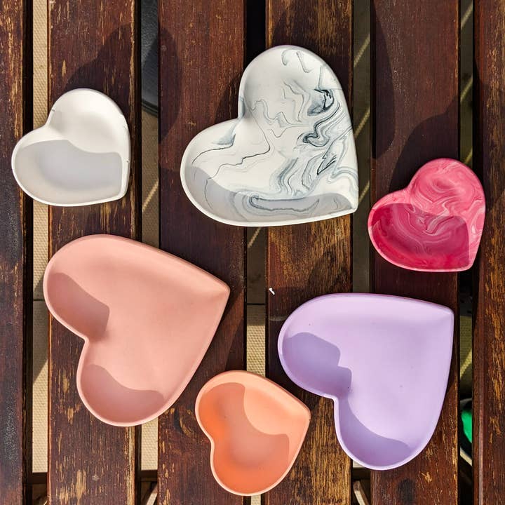 Handmade Heart Trinket Dish, Valentine's Day Gifts for wholesale by The Sage Rose Studio