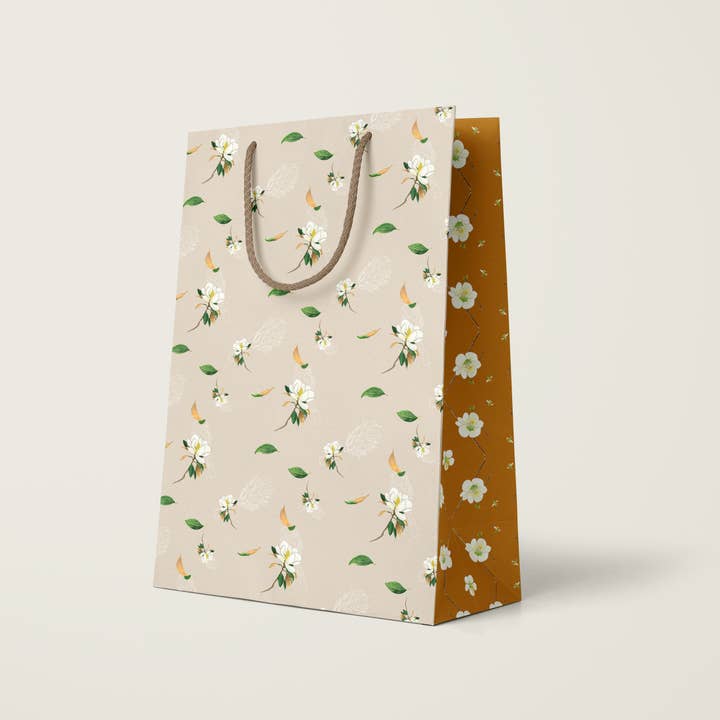 Magnolia Blossoms Gift Bag for wholesale by re:mused studio