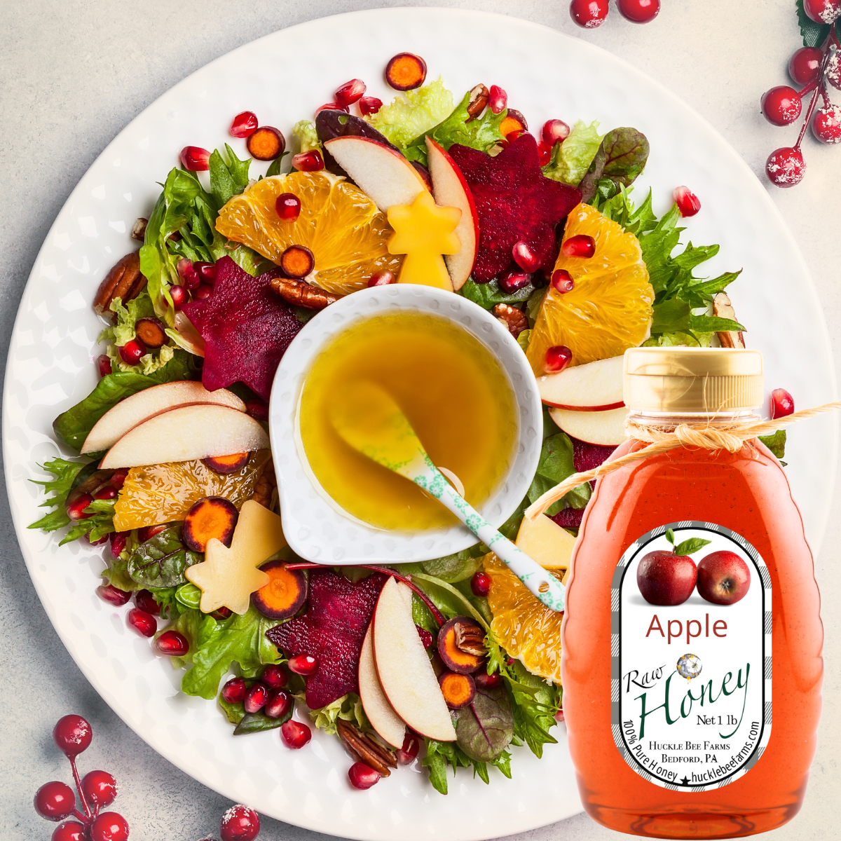 Huckle Bee Farms LLC - Wholesale Honey - 🍯 Apple Honey – Crisp, Sweet, and Naturally Infused1