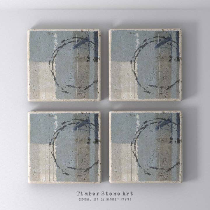 HUVUD_ABS29_142 - Set med 4 underlägg av natursten för wholesale av Timber Stone Art