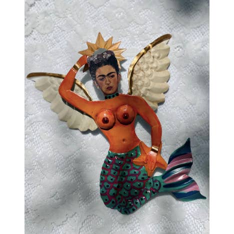 Corazon y Alma ~ Heart & Soul - Wholesale Wall Accent - La Sirena Frida Kahlo Mermaid