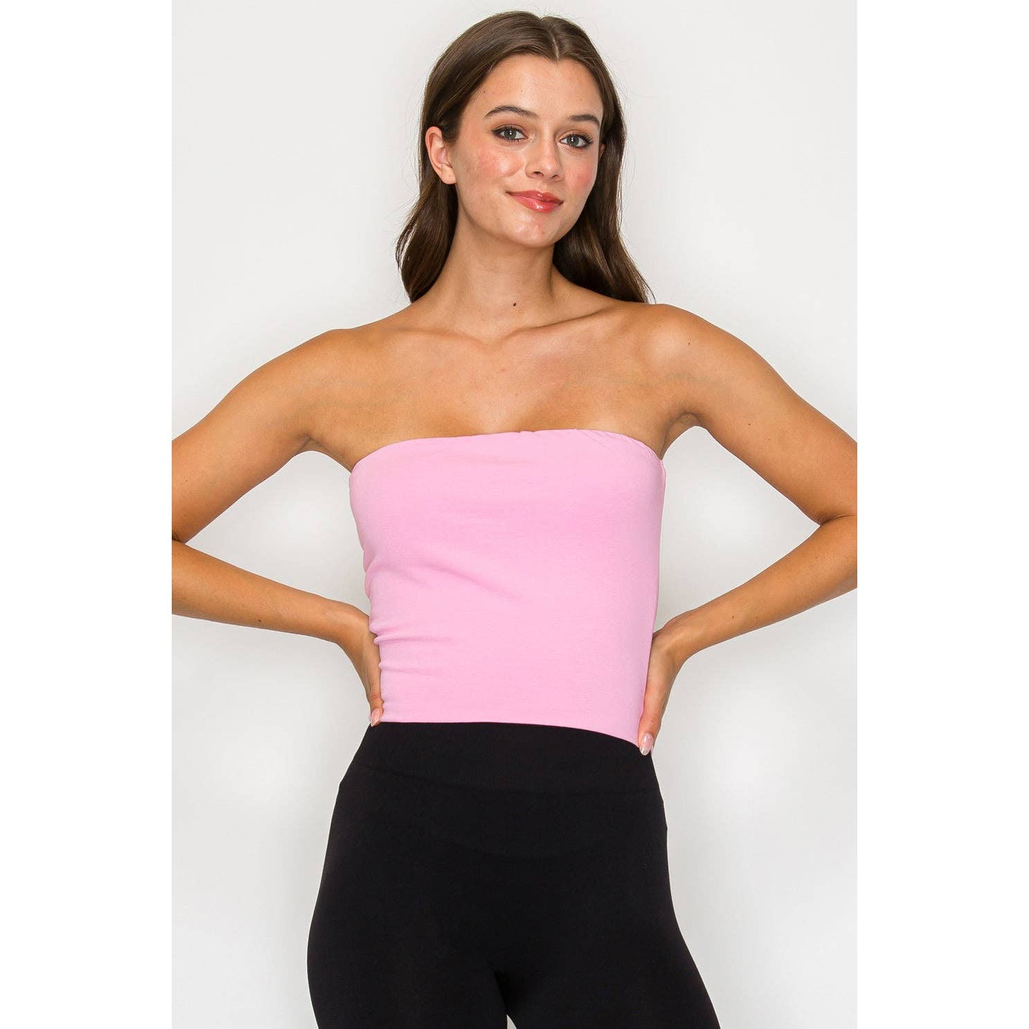 UP CLOTHING - Wholesale Tank Top - Women's - Double Layered Cropped Tube Top11