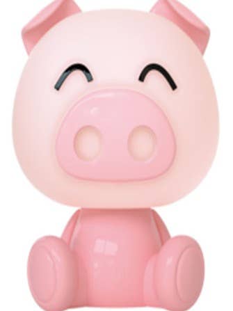 DF20270 - LED Colour Changing Pink Pig Touch Lamp for wholesale by David Fischhoff Ltd