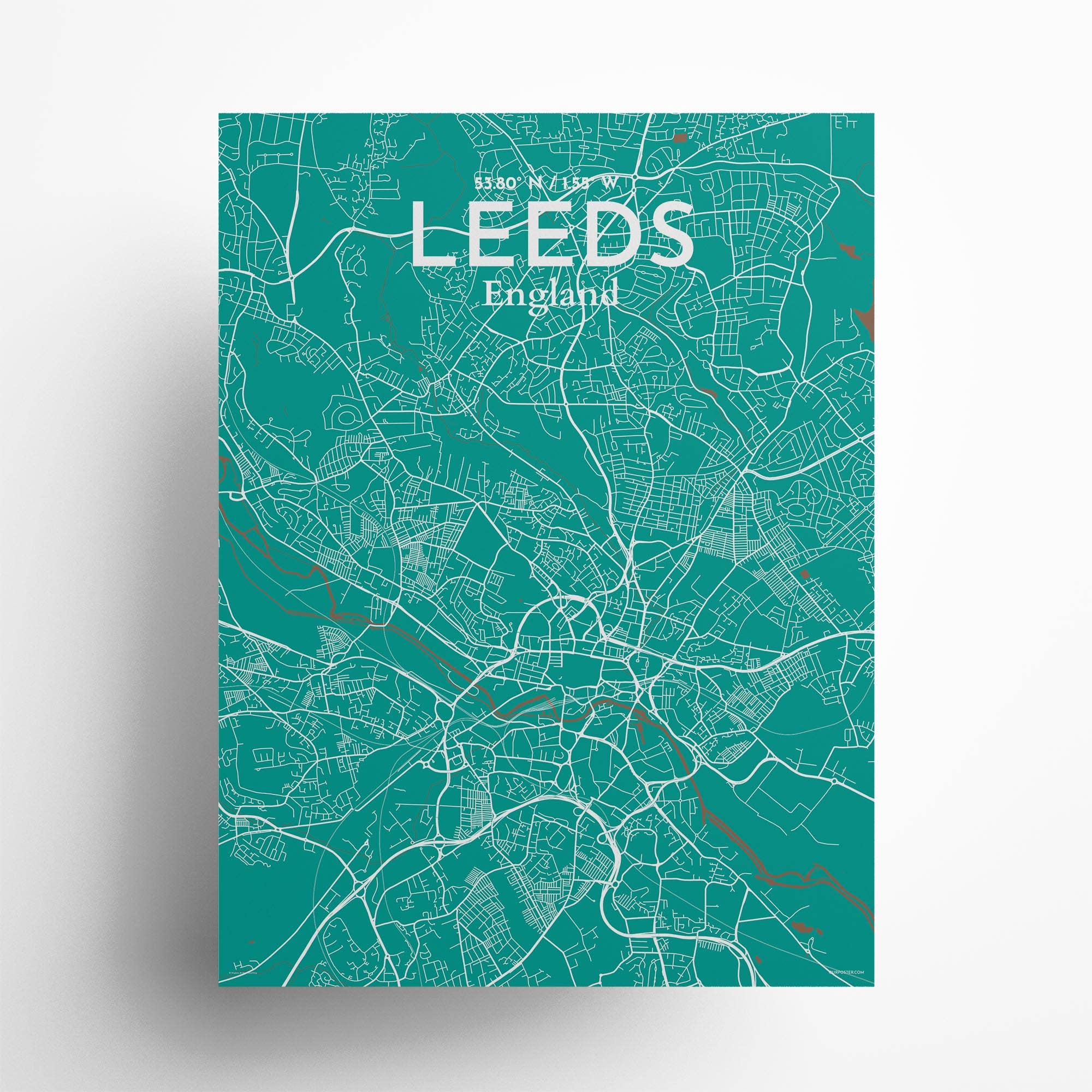 OurPoster.com – wholesale Poster – Leeds karta affisch64