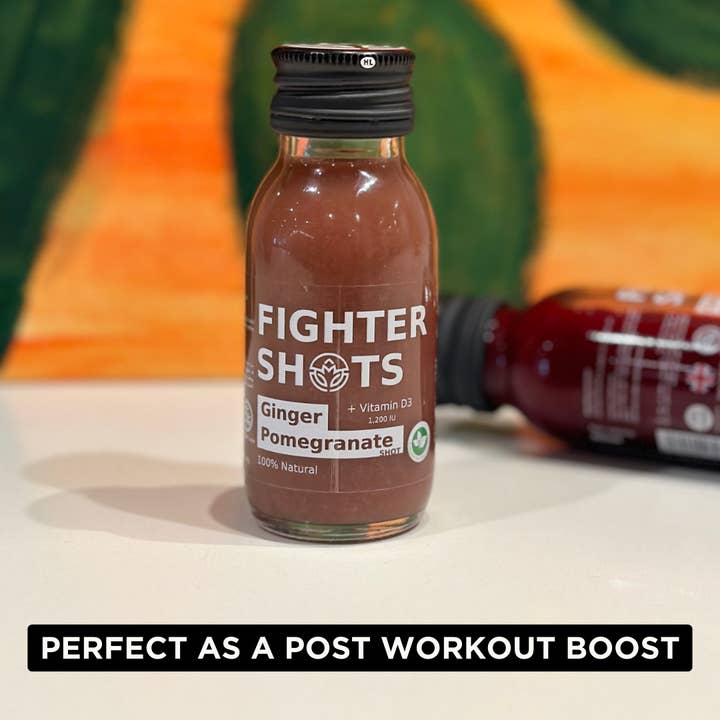Fighter Shots - Wholesale Wellness Juice/Tonic - Fighter Shots Ginger + Pomegranate Shot (12x60ml)8