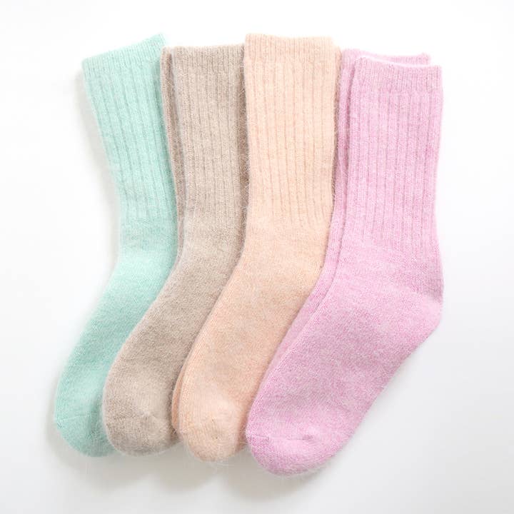 ELMNTL – wholesale Socks – Women's – Super Soft Wool Socks - Peach