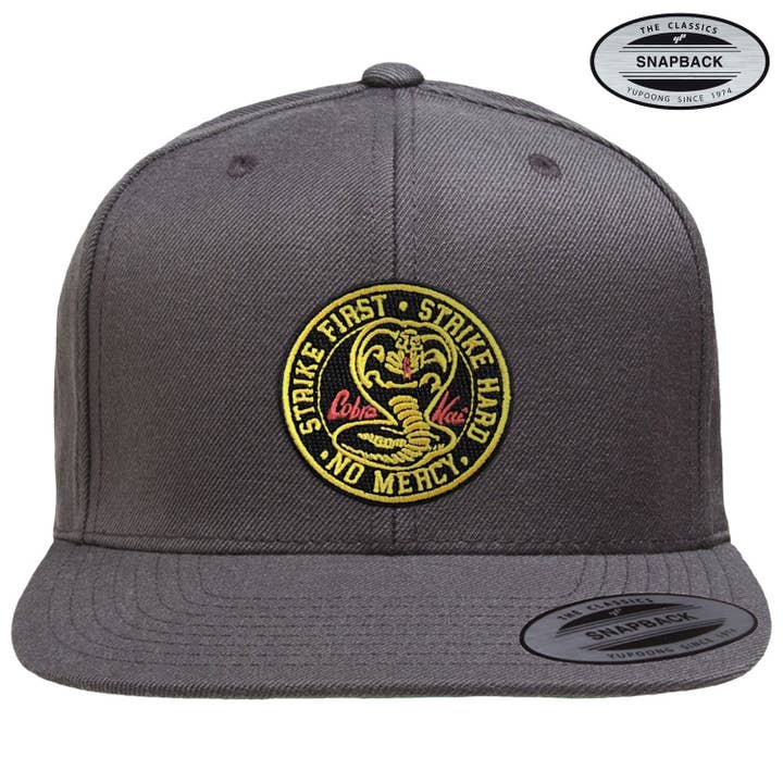 Hybris Production AB - Wholesale Flat Brim Cap - Unisex - Cobra Kai Patch Premium Snapback Cap1