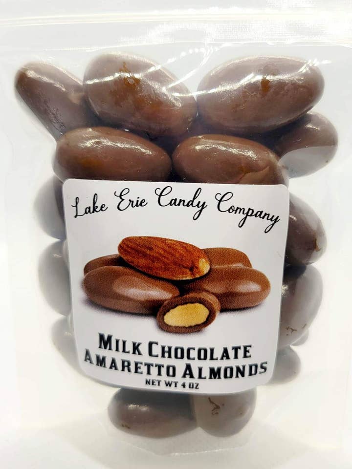 Milk Chocolate Amaretto Almonds for wholesale by Lake Erie Candy Company